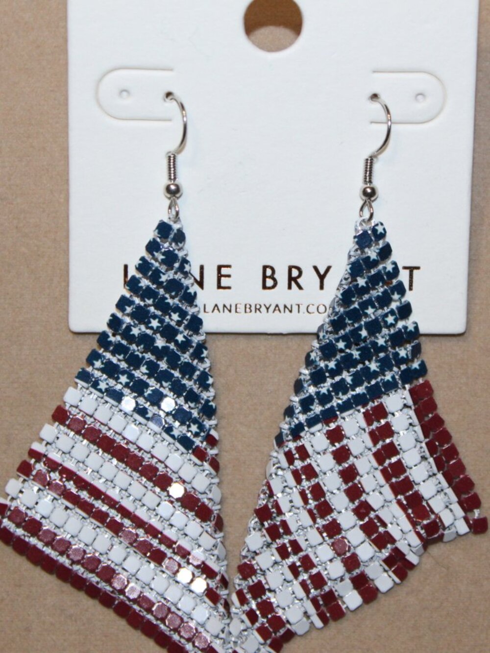 NWT Lane Brynat Flag dangle earrings. NICE! - Picture 3 of 7